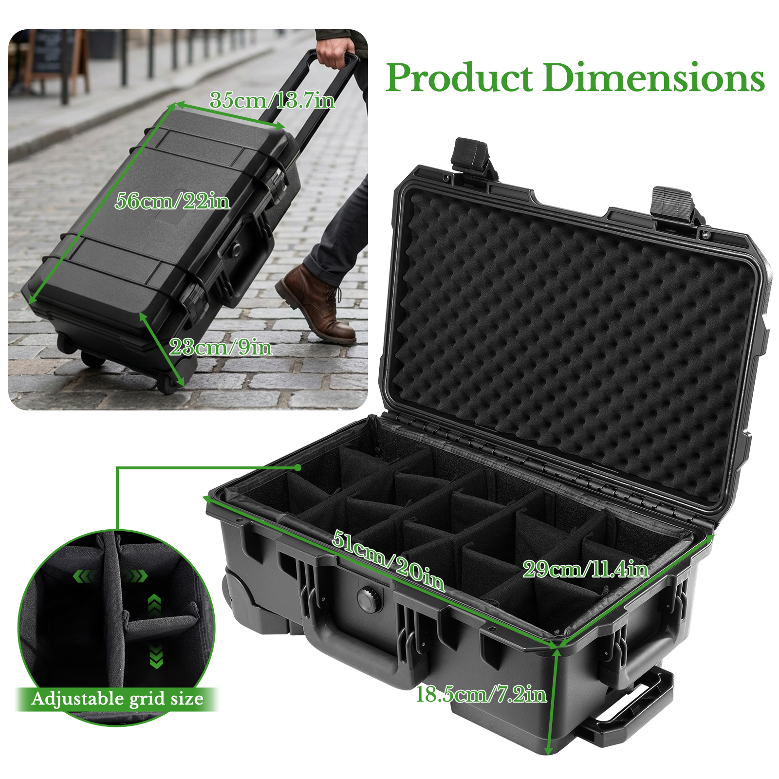 Professional Large Hard Rollin - Drone Carrying Case บทวิจารณ์และราคา