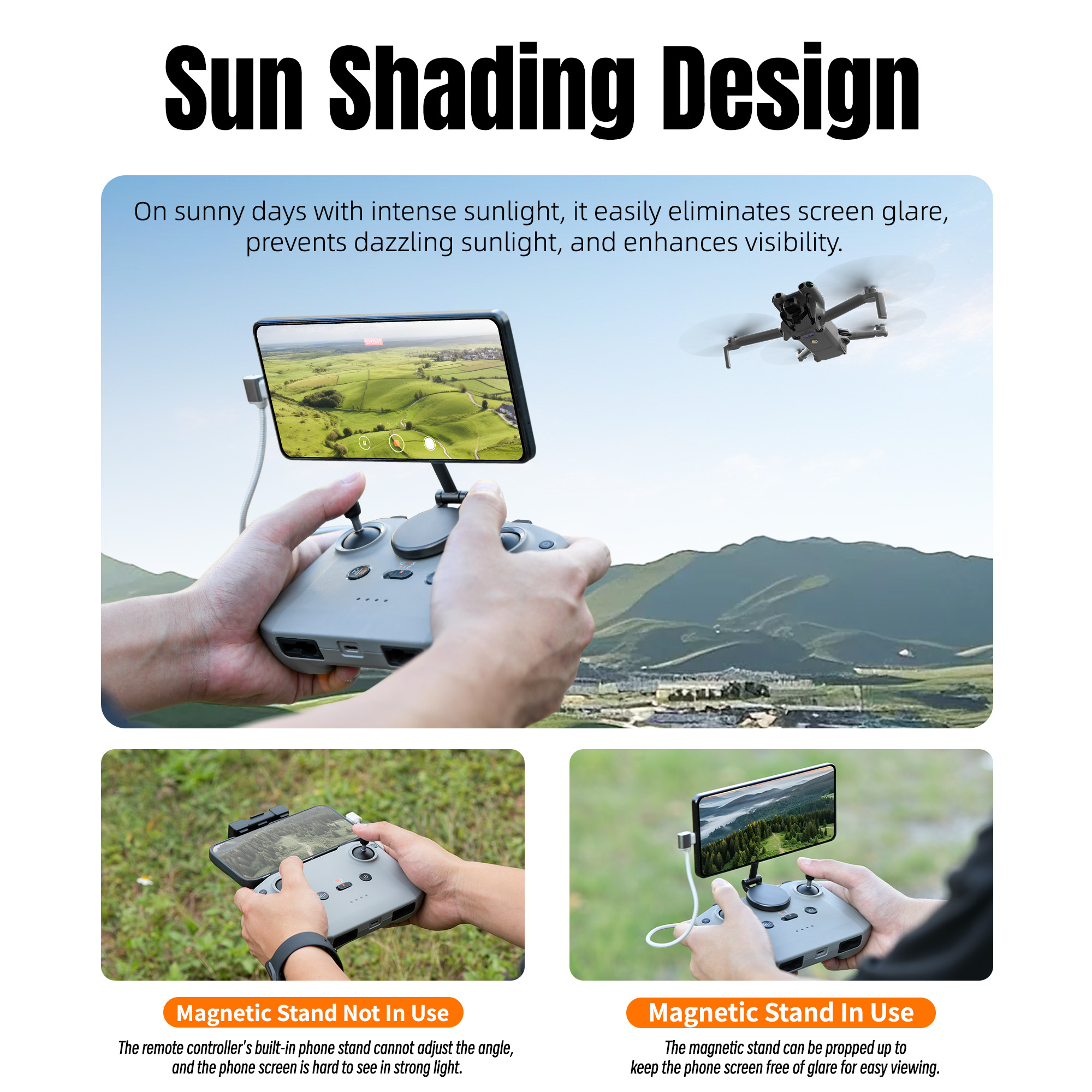Adjustable Magnetic Phone Stan - Drone Tablet Mount บทวิจารณ์และราคา