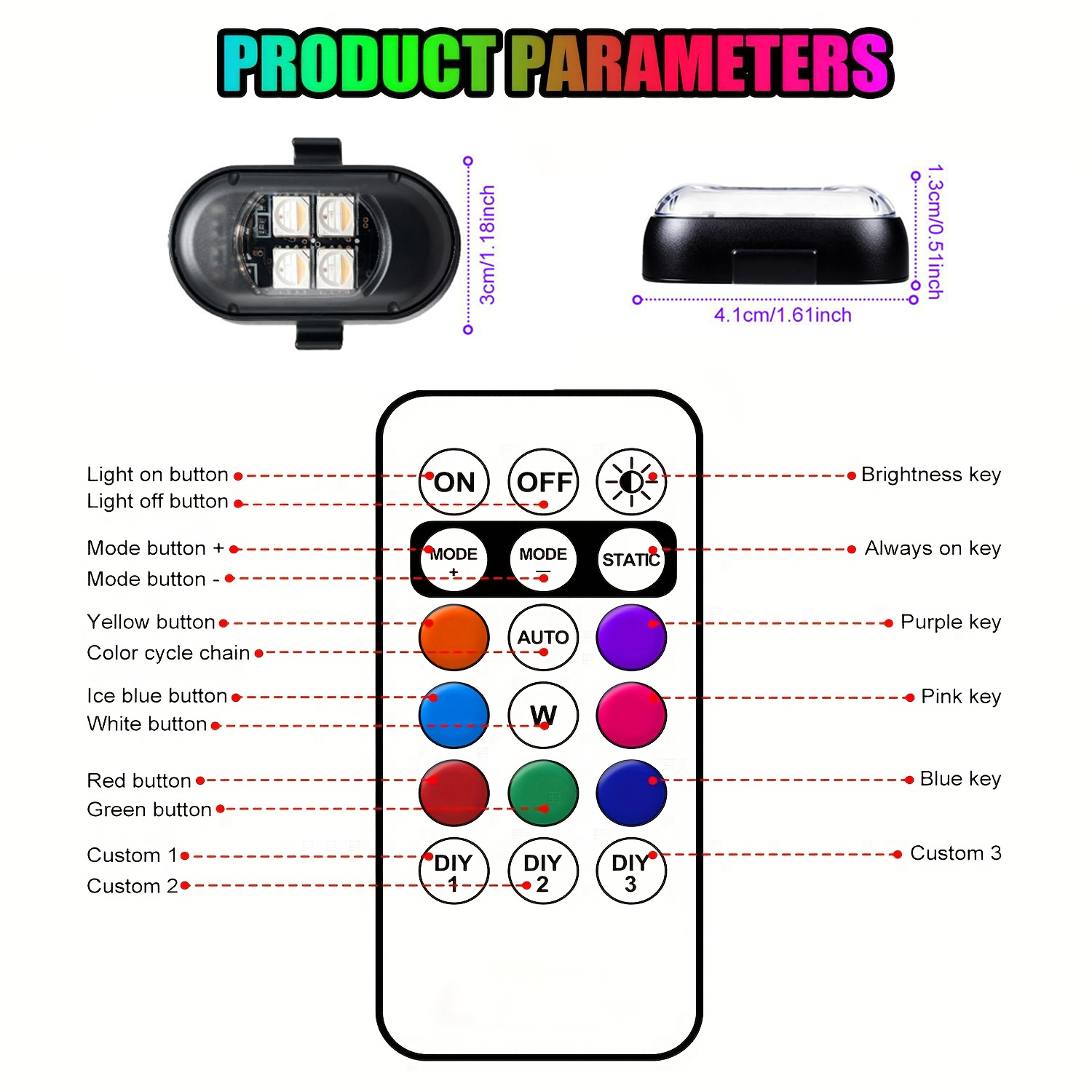 Upgraded 4LEDs Wireless LED St - Drone Beacon Light บทวิจารณ์และราคา