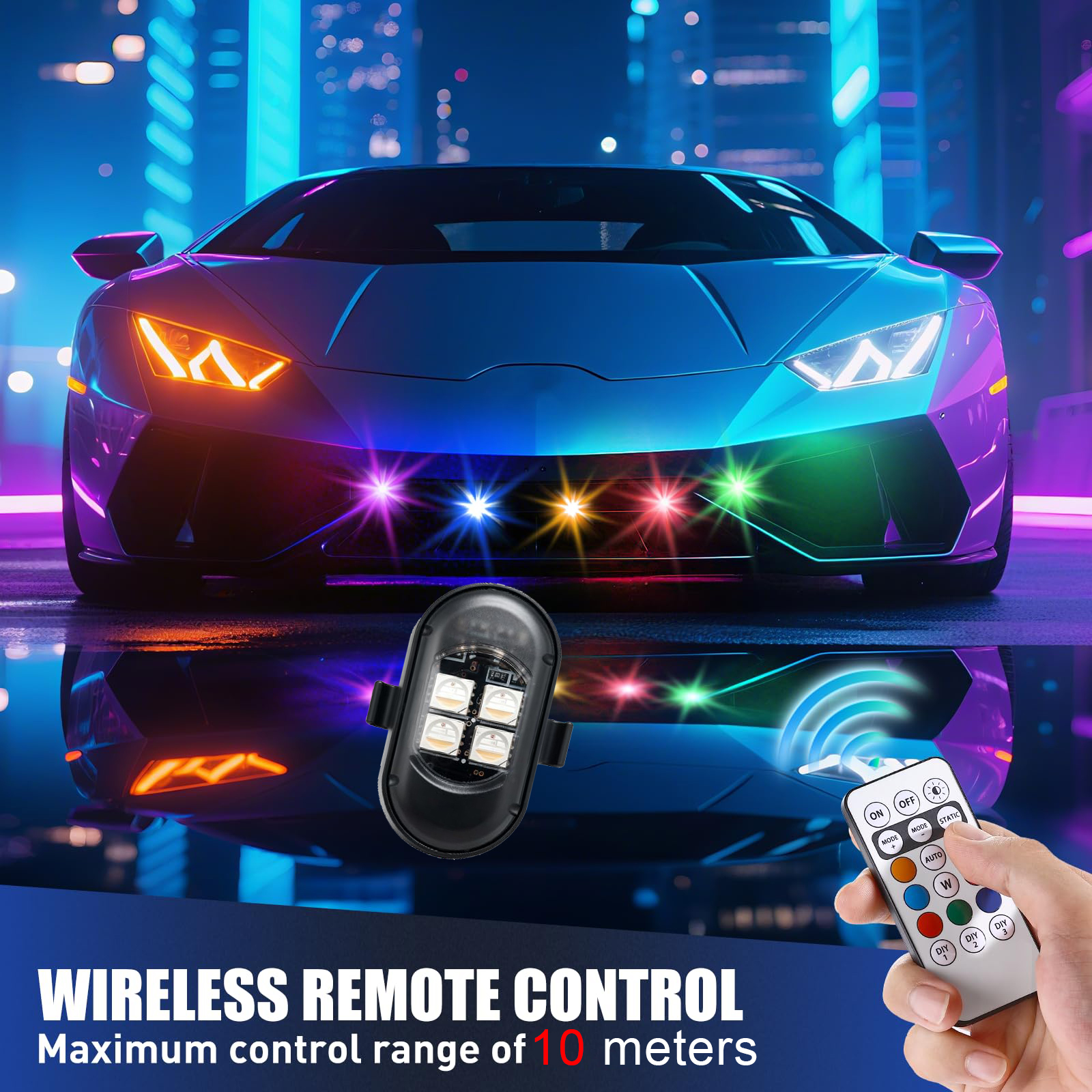 Upgraded 4LEDs Wireless LED St - Drone Beacon Light บทวิจารณ์และราคา