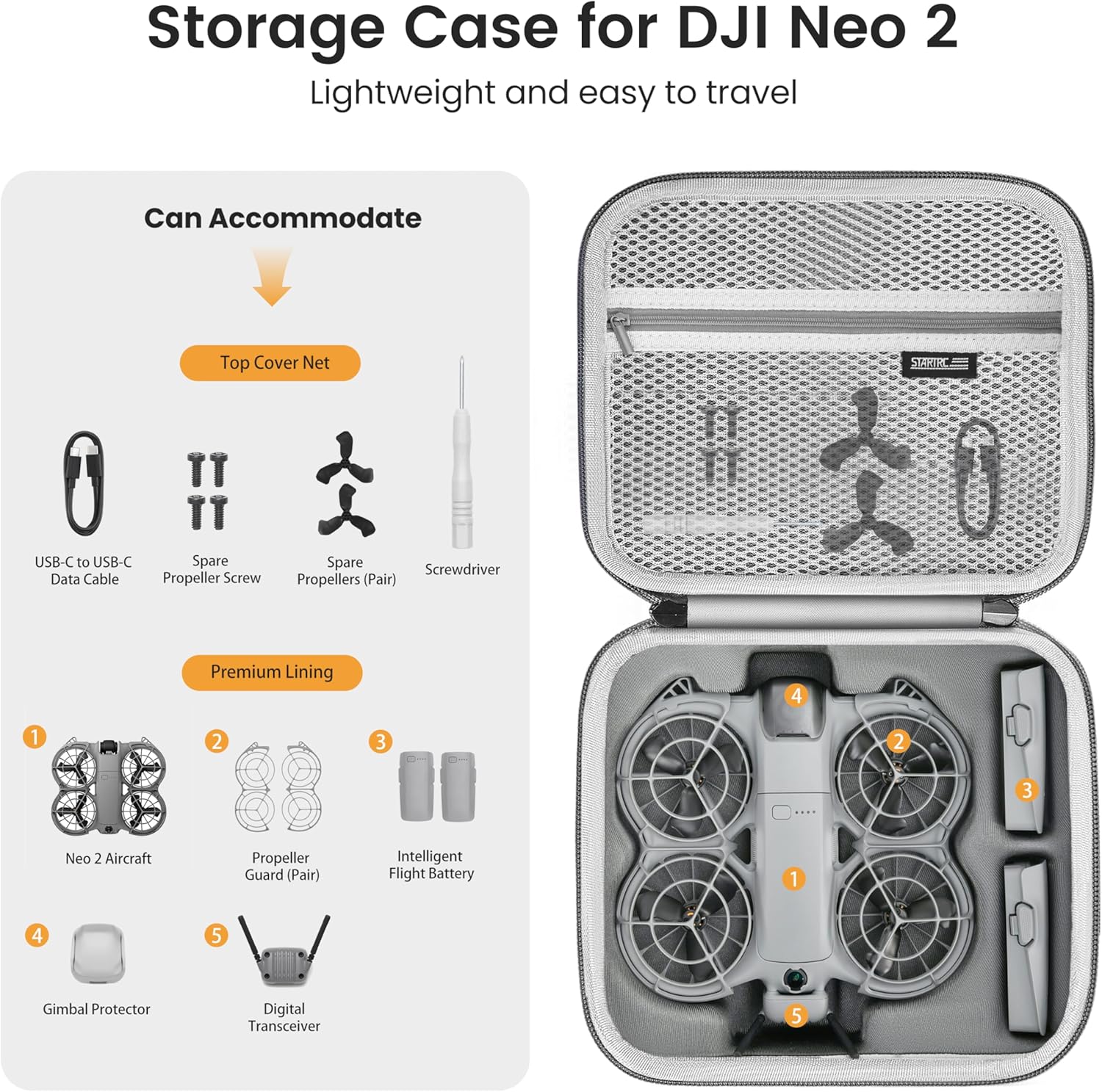 STARTRC Neo 2 Portable PU Shou - Drone Carrying Case บทวิจารณ์และราคา