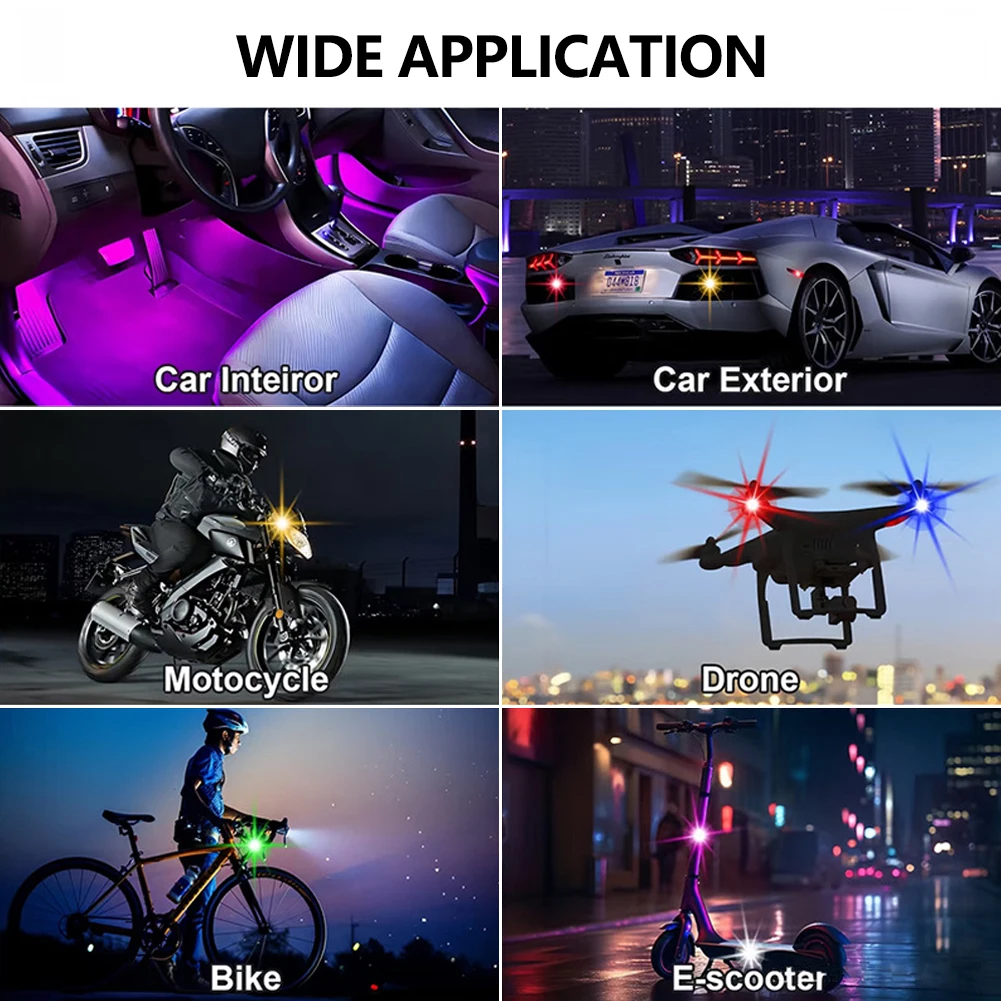 1-8PCS USB Rechargeable Waterp - Drone Strobe Light บทวิจารณ์และราคา