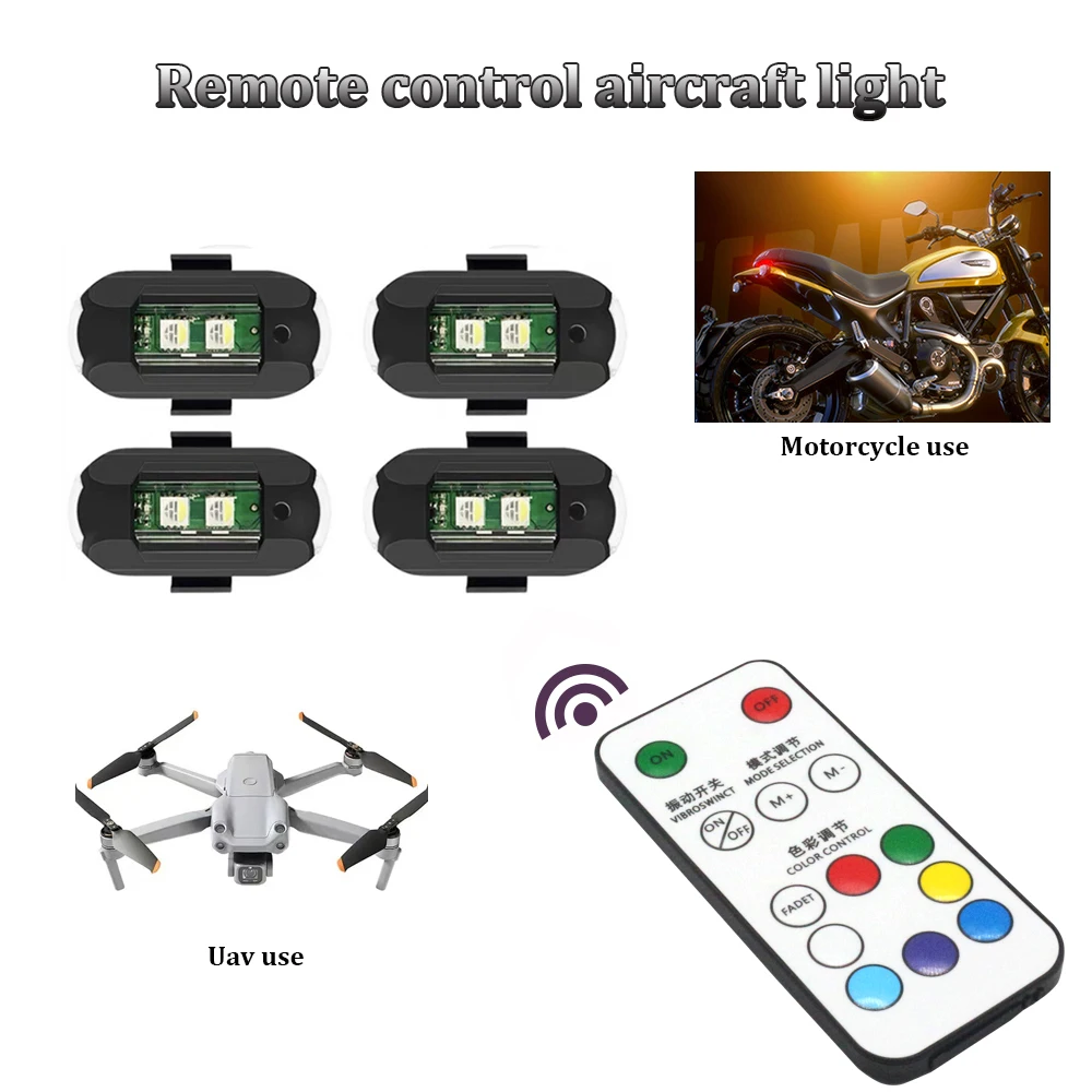 1Pcs Remote LED RGB Anti-colli - Drone Strobe Light บทวิจารณ์และราคา