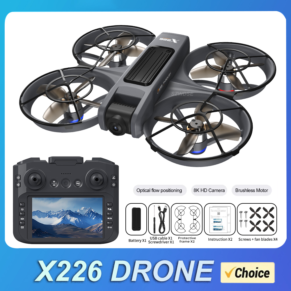 NEW X226 RC Drone 2.4G 5G WIFI - Drone Controller Screen บทวิจารณ์และราคา