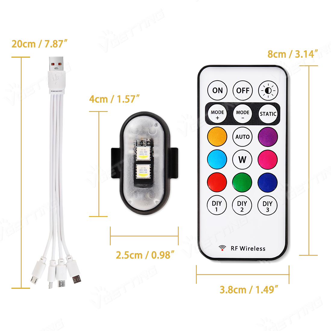 4Pcs Mini Drone Strobe Light 8 - Drone Strobe Light บทวิจารณ์และราคา