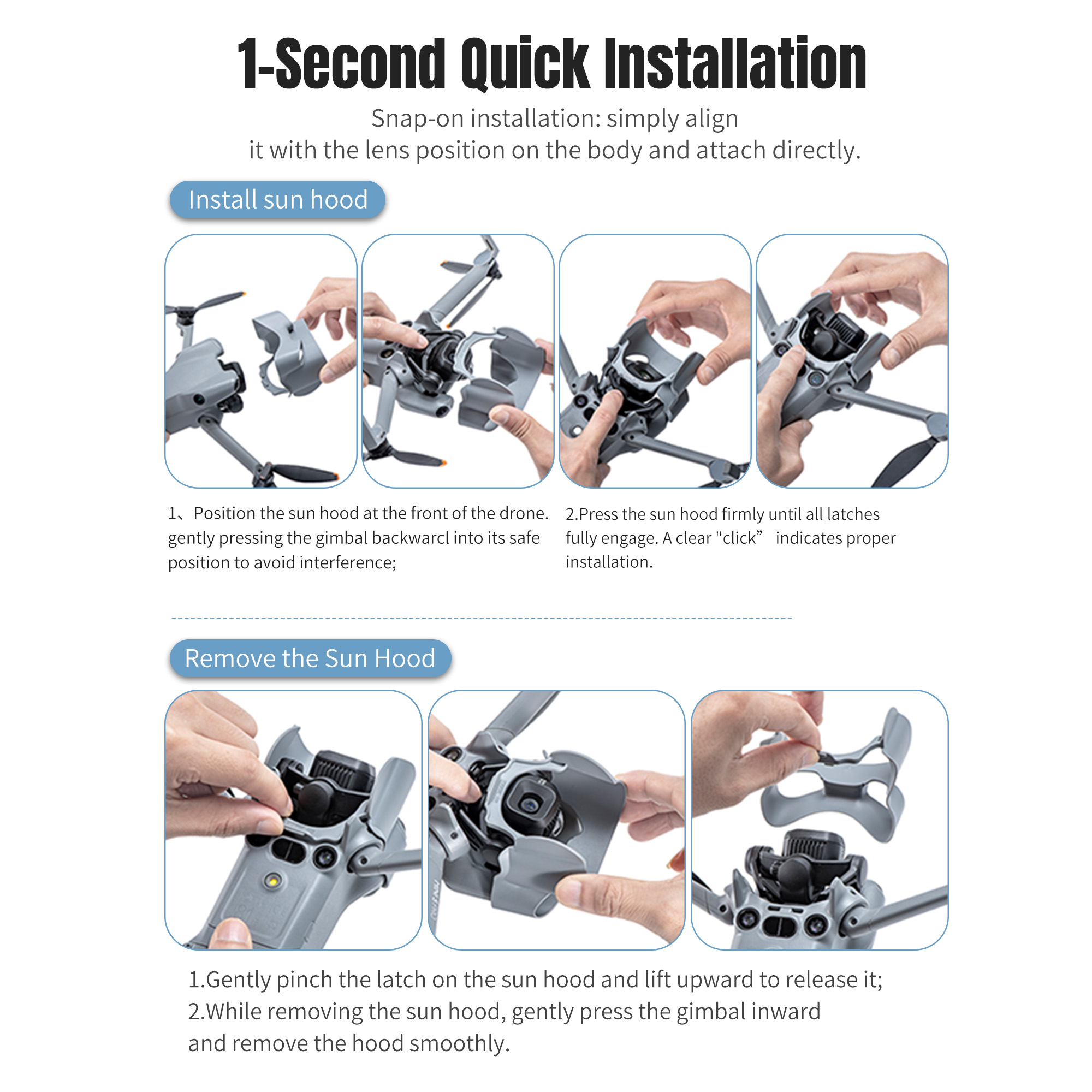 Sunshade Lens Hood For DJI Min - Drone Sun Shade บทวิจารณ์และราคา