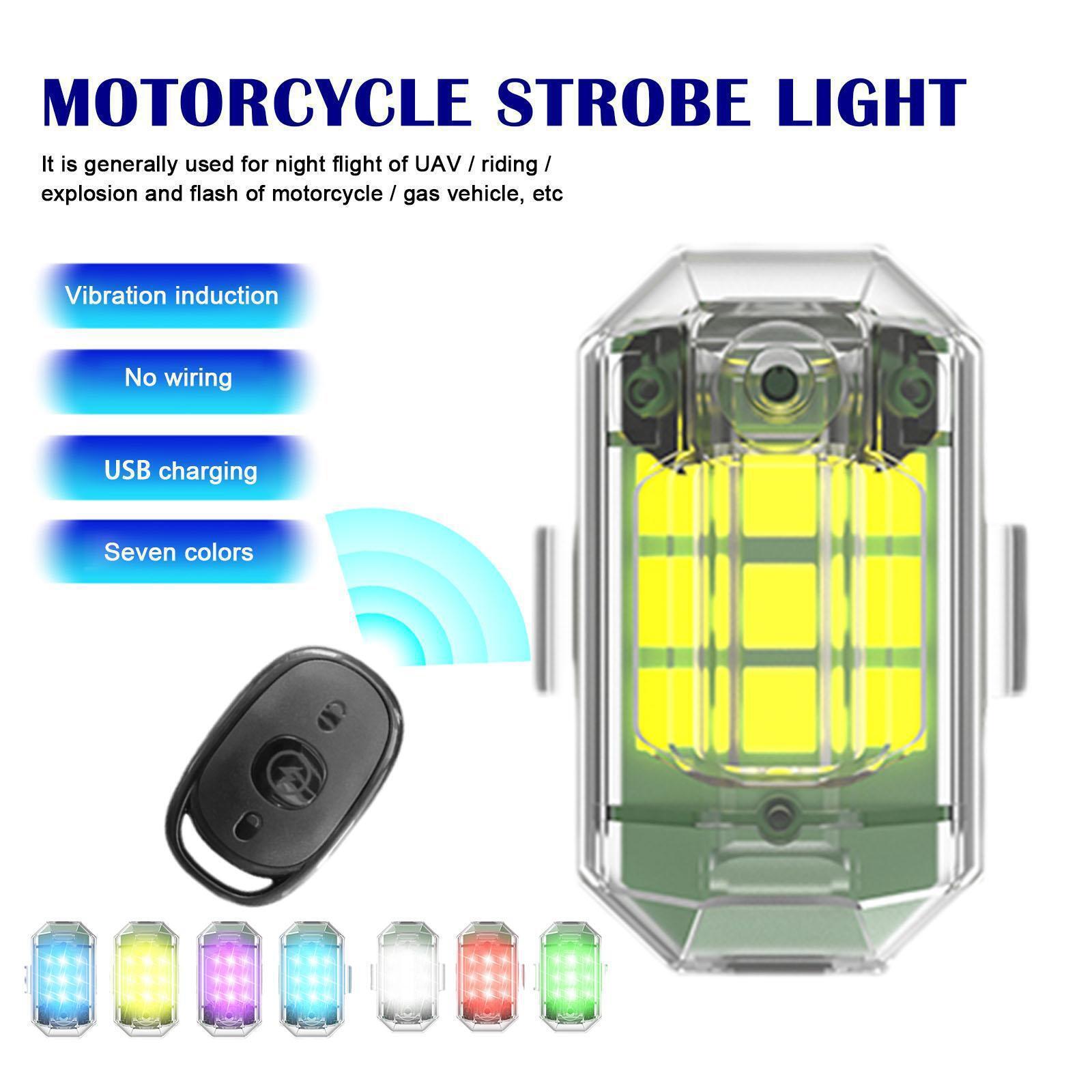 1/2/4Pc Remote Motorcycle Ligh - Drone Strobe Light บทวิจารณ์และราคา