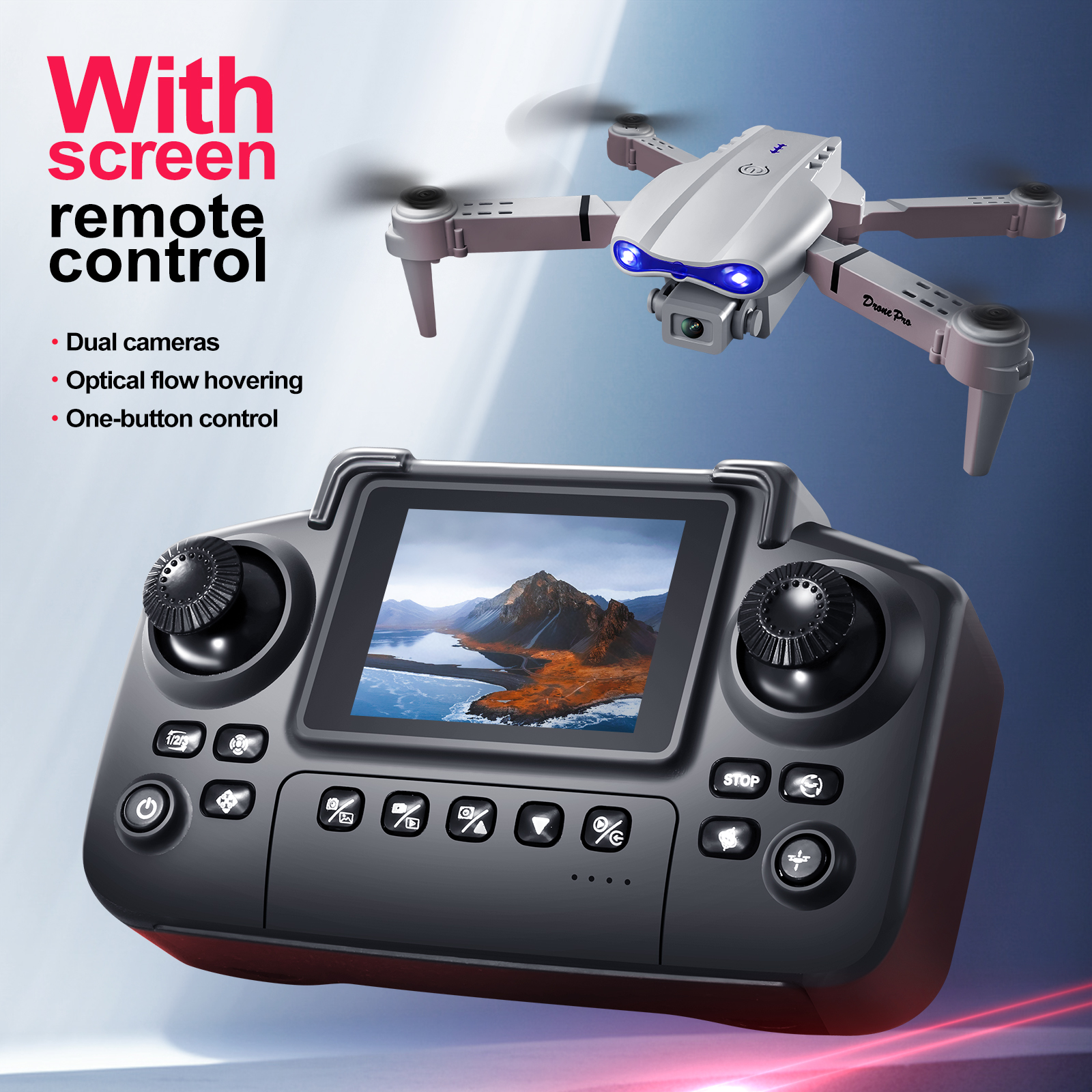 2025 New E88 E99 Upgraded Dron - Drone Controller Screen บทวิจารณ์และราคา