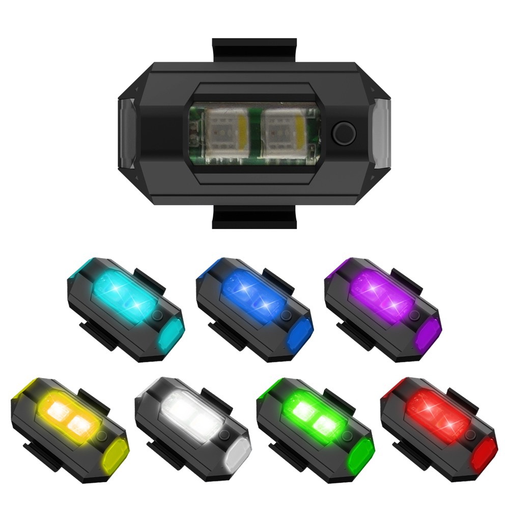1PC 7 Color Mini USB Charging  - Drone Strobe Light บทวิจารณ์และราคา