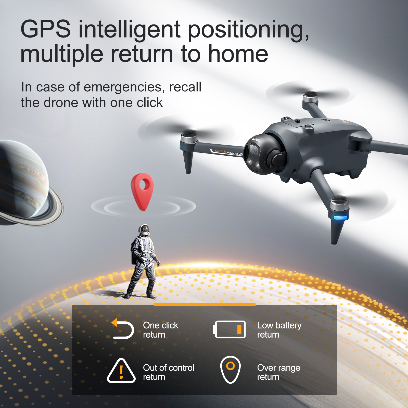 YL059 FPV GPS Quadcopter Drone - Drone Beacon Light บทวิจารณ์และราคา