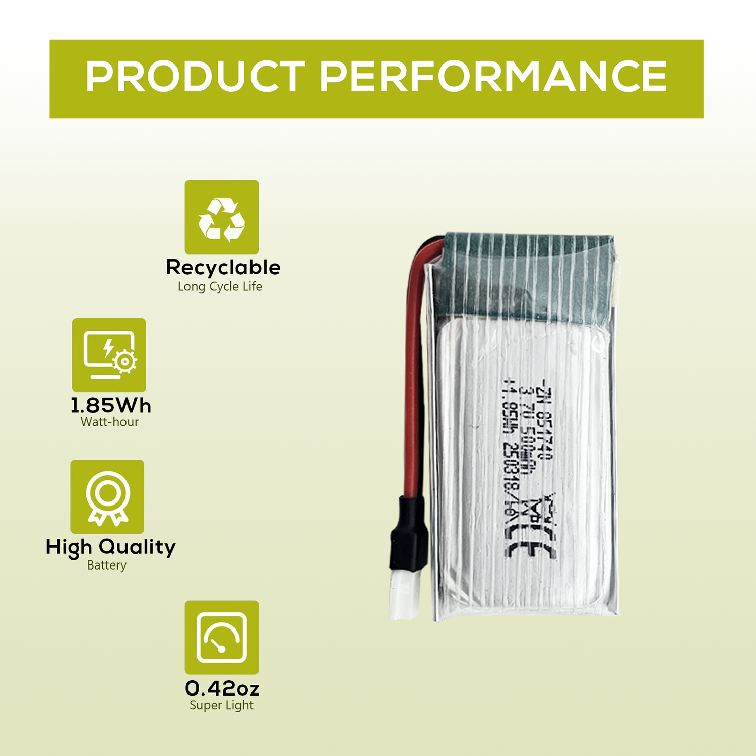 5Pcs 3.7V 500mAh LiPo Batterie - Drone Battery Adapter บทวิจารณ์และราคา